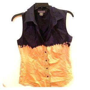 Bleached button up tank